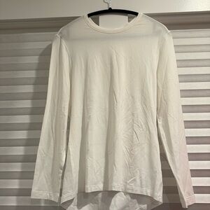 Lululemon men’s long sleeve t. White. Small